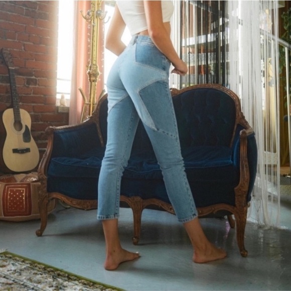 REVICE Venus Stargazer Patchwork Star Jeans Made in the USA 🇺🇸 Womens size 25 - Picture 5 of 12